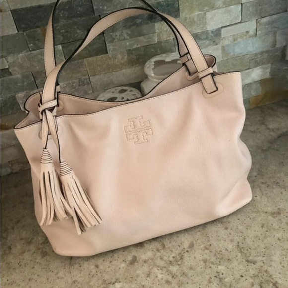 Tory Burch Handbags - 💥 Final Price💥 Blush Tasseled Leather Satchel